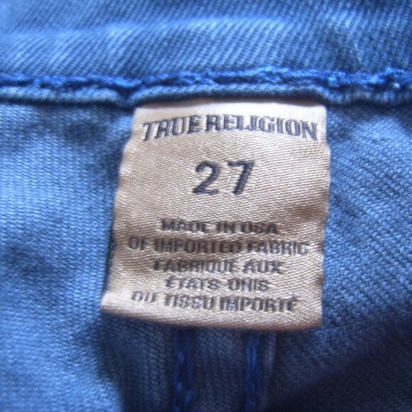 Like New Excellent Condition True Religion Women Super T Jeans sz 27 Made in USA - Picture 2 of 5